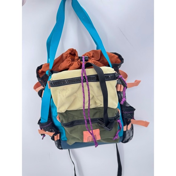 Topo Designs River Pack Multi Colorblock Convertible Backpack Tote Bag - Picture 2 of 6